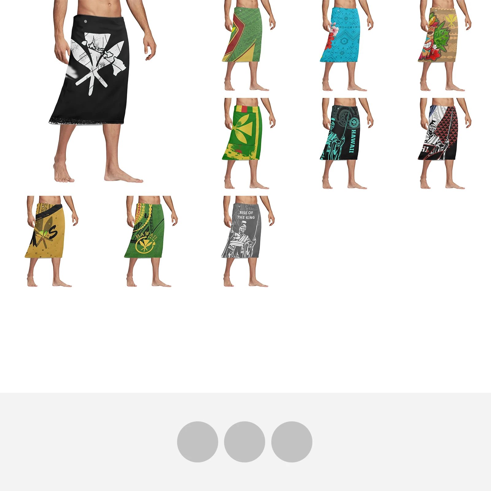 Sarong Men Wrap - Polinezya kabile dövme baskılar, kral giyim