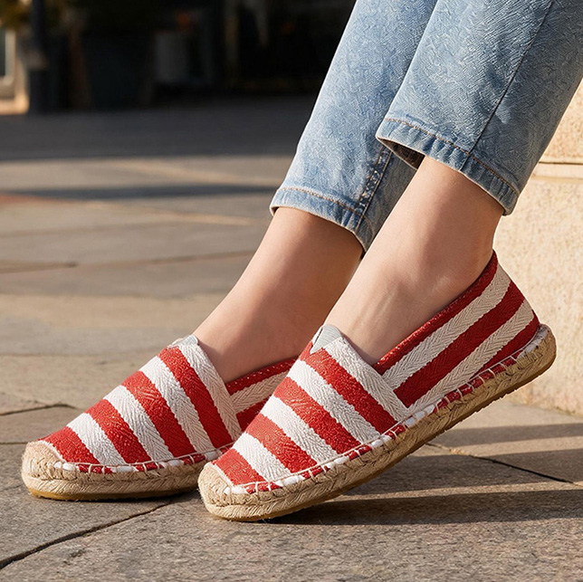 Espadrille Slip On - Yaz sonbahar kadın kanvas ayakkabılar nefes