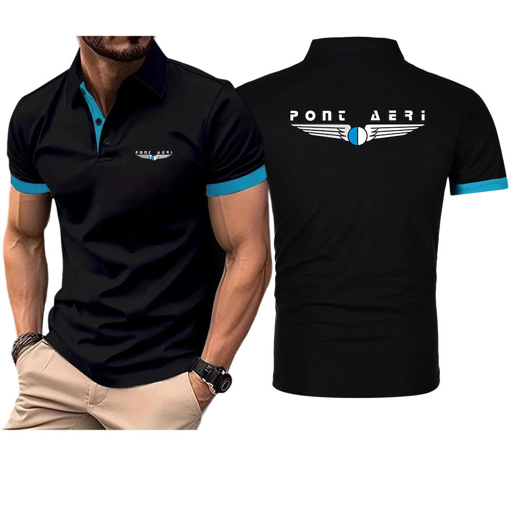 Polo Shirt Pique - Disco Logo Pont Aeri CH Erkek