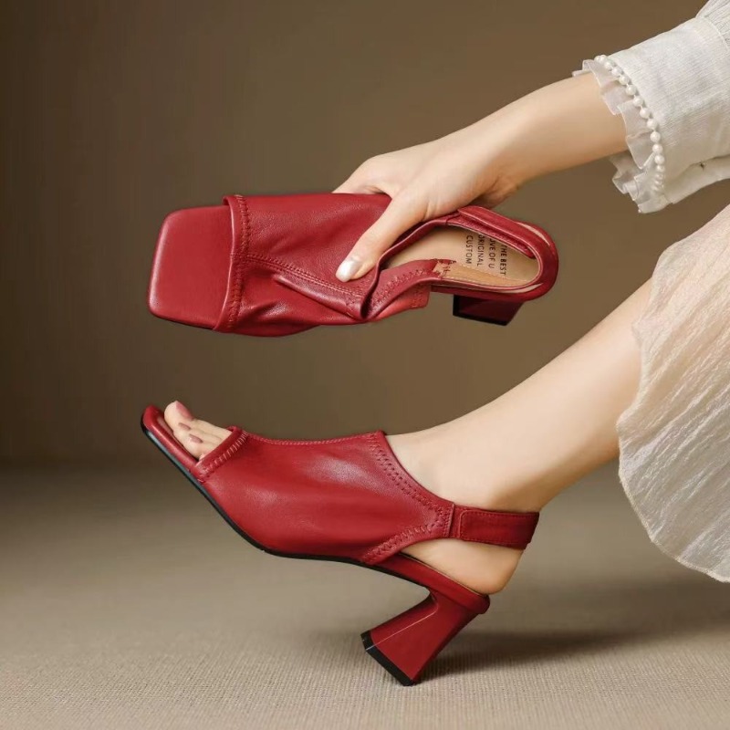 Casual Sandal Leather - Fransız Tarzı Ultra Yumuşak Deri Kare