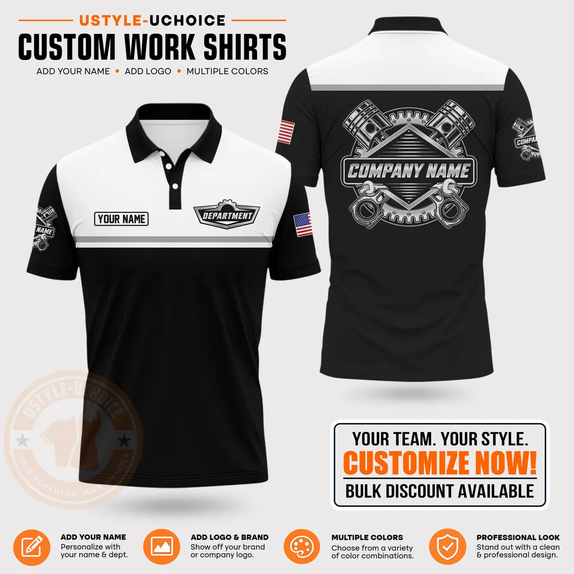Özel Mekanik İş Desenli Polo G - Polo Shirt Pique incelemesi ve fiyatı